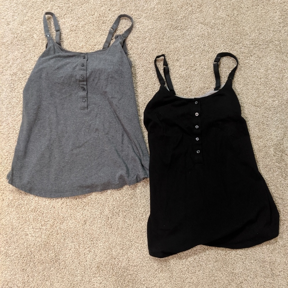 2 nursing tank tops